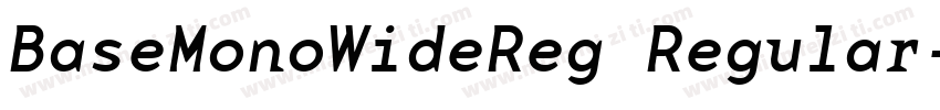 BaseMonoWideReg Regular字体转换